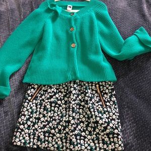 Janie and jack skirt and sweater set